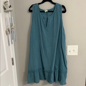 Wonderly Sleeveless Blue Midi Dress